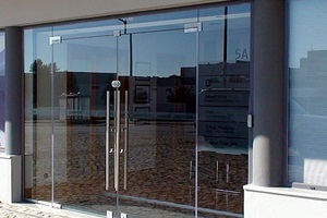 porta de vidro